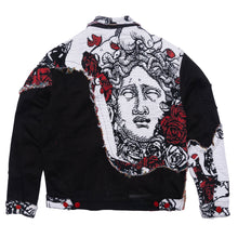 Load image into Gallery viewer, F1044 Cashay Tapestry Denim Jacket - Black

