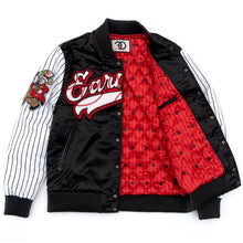 Load image into Gallery viewer, F1047 Earners League Satin Varsity Jacket - Black
