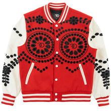 Load image into Gallery viewer, F1060 Cashay Wool Varsity Jacket - Red
