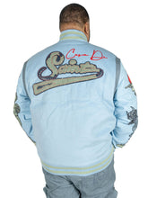 Load image into Gallery viewer, F1071 CASA De Wool Varsity Jacket - Blue
