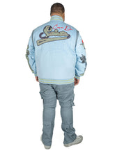Load image into Gallery viewer, F1071 CASA De Wool Varsity Jacket - Blue
