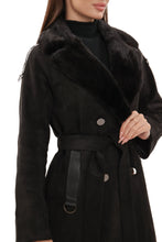 Load image into Gallery viewer, Genuine Mink Fur Eco Suede Coat
