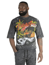 Load image into Gallery viewer, F132 Motion Sickness Cropped Tee - Black
