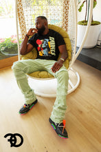Load image into Gallery viewer, F1705 Leon 36" Stack Jeans - Light Olive
