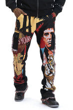 Load image into Gallery viewer, F1628 World Is Yours Tapestry Pants - Black
