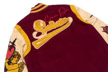 Load image into Gallery viewer, F1071 CASA De Wool Varsity Jacket - Burgundy
