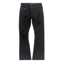 Load image into Gallery viewer, Jeans | F1712 Alono Stacked Jeans - Black-Black
