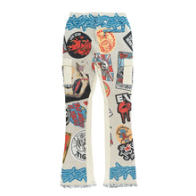 Load image into Gallery viewer, F1755 Brave Heart Tapestry Stacked Pants - Oat
