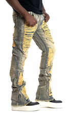 Load image into Gallery viewer, F1772 Basel Distressed Stacked Jeans - Dirt
