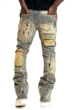 Load image into Gallery viewer, F1772 Basel Distressed Stacked Jeans - Dirt
