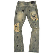 Load image into Gallery viewer, F1772 Basel Distressed Stacked Jeans - Dirt
