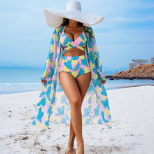 Load image into Gallery viewer, High-End Print Bikini Three-Piece Set – Padded Swimwear for Women
