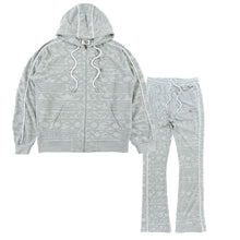 Load image into Gallery viewer, F4378 Baroque Burn Out Terry Set - Gray
