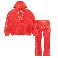 Load image into Gallery viewer, F4378 Baroque Burn Out Terry Set - Red
