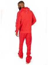 Load image into Gallery viewer, F4378 Baroque Burn Out Terry Set - Red
