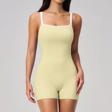 Load image into Gallery viewer, Women's Square Collar Backless Shorts Jumpsuit – Sport Fashion Style
