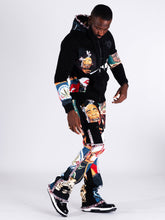 Load image into Gallery viewer, F1759 Frost Blow Tapestry Sweatpants - Black

