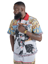 Load image into Gallery viewer, F530 The SAINT Tapestry Oversized Button-down Shirt - White
