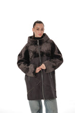Load image into Gallery viewer, Hooded Eco-Suede Coat

