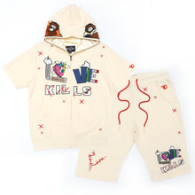 Load image into Gallery viewer, F538/F538S Love Kills Short Sleeves Set- Natural
