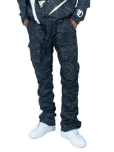 Load image into Gallery viewer, F6464 Monico Nylon Stacked Pants - Black
