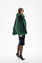 Load image into Gallery viewer, Reversible Genuine Silver Fox  Down Fill Coat
