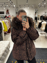 Load image into Gallery viewer, Ember Genuine Fur Trim Down Fill Jacket in Leo
