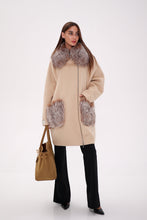 Load image into Gallery viewer, Saga®Furs Silver Fox Wool Alapca Coat

