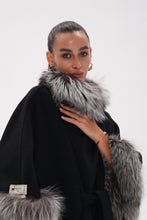 Load image into Gallery viewer, Saga®Furs Silver Fox Wool Alpaca Coat
