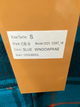 Load image into Gallery viewer, Veno Giovanni CB-9 Blue Windowpane Double breasted 100% Wool Overcoat/Topcoat
