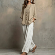 Load image into Gallery viewer, Women's Bohemian Loose Three-Quarter Sleeve Top Set

