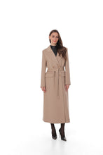 Load image into Gallery viewer, Ellis Tailored Cashmere Wool Coat in Beige
