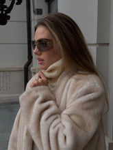 Load image into Gallery viewer, Sylvie Iconic Statement Fiber Coat in Ivory
