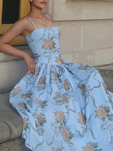 Load image into Gallery viewer, Printed Strapless Backless Maxi Dress – Fitted Long Dress
