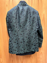 Load image into Gallery viewer, Moda Color Exclusive Navy/Green Paisley 4-Piece Turkish Slim Fit Suit with Tie
