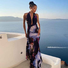 Load image into Gallery viewer, European Women's Sexy Backless : Printed Dress
