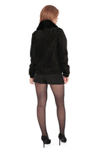 Load image into Gallery viewer, Genuine Suede Mink Trim Jacket
