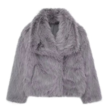 Load image into Gallery viewer, Girls and Women's Plush Lapel Winter Coat - # GIAA22310002
