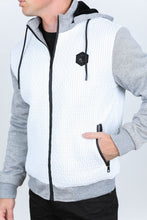 Load image into Gallery viewer, Mens Fur Lined Quilted Hooded Jacket - White

