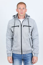 Load image into Gallery viewer, Mens Fur Lined Quilted Hooded Jacket - Light Gray
