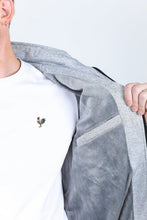 Load image into Gallery viewer, Mens Fur Lined Quilted Hooded Jacket - Light Gray
