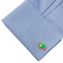 Load image into Gallery viewer, The Red-Eye Tree Frog Cufflinks
