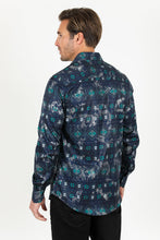 Load image into Gallery viewer, Mens Modern Fit Stretch Foiled Shirt - Navy

