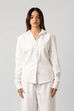 Load image into Gallery viewer, Celeste Vegan Quilted Leather Button-Up
