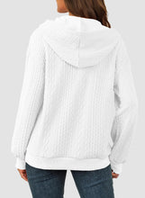 Load image into Gallery viewer, SHEWIN Women's Quarter Zip Hoodies Oversized Sweatshirt Long Sleeve Lightweight Pullover Tops Large White - # WOAA21510022-PRG
