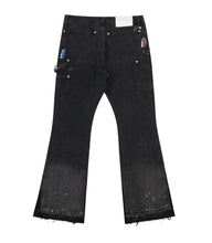 Load image into Gallery viewer, NOIR SPLIT PAINTERS DENIM
