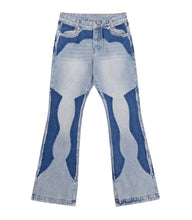 Load image into Gallery viewer, AZUL SPLIT PATCHWORK DENIM
