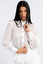 Load image into Gallery viewer, Florence White Eyelet Two-Piece Pants Set
