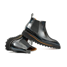 Load image into Gallery viewer, Foil leather Thick-Soled Chelsea Boot 2898 Blue
