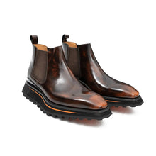 Load image into Gallery viewer, Foil leather Thick-Soled Chelsea Boot 2898KD Brown
